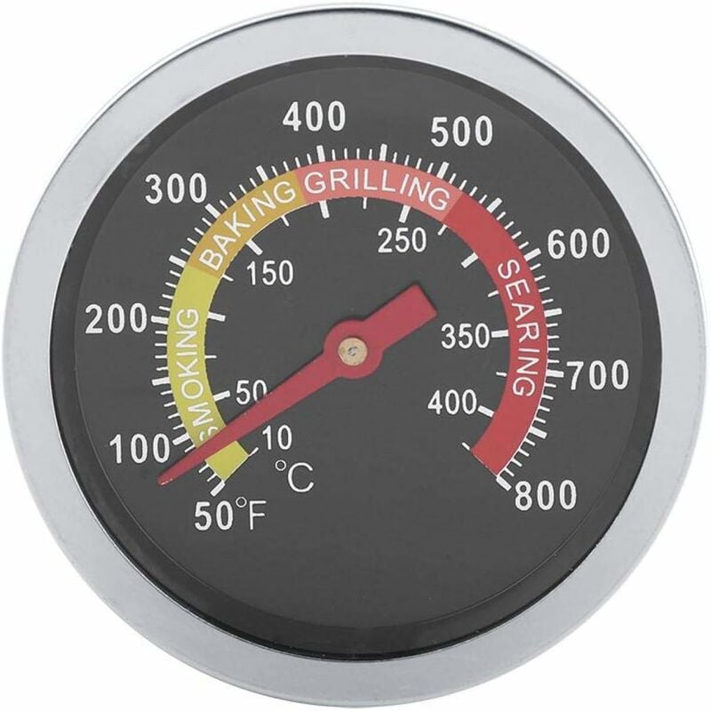 foto del prodotto termometro per barbecue, quadrante da 7 cm 50 800 termometro professionale in acciaio inossidabile forno per barbecue fumatore termometro da cucina