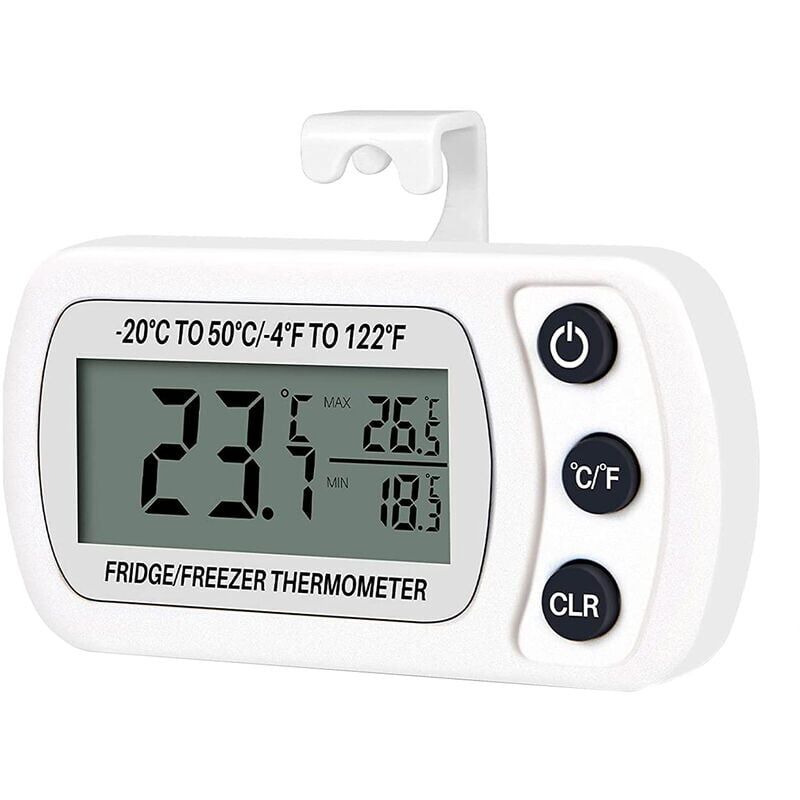 foto del prodotto termometro per frigorifero termometro digitale impermeabile per congelatore, da 20 a 50 da 4 a 122 con ampio display lcd
