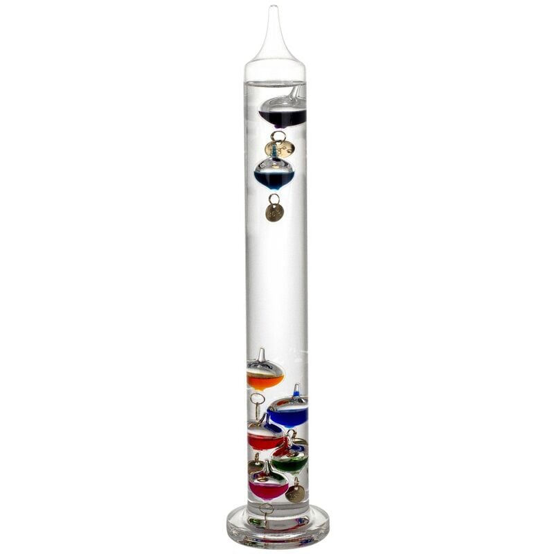 foto del prodotto termometro regalo galileo galilei termometro trasparente pisapapeles 8x8x40cm 62217 signes grimalt