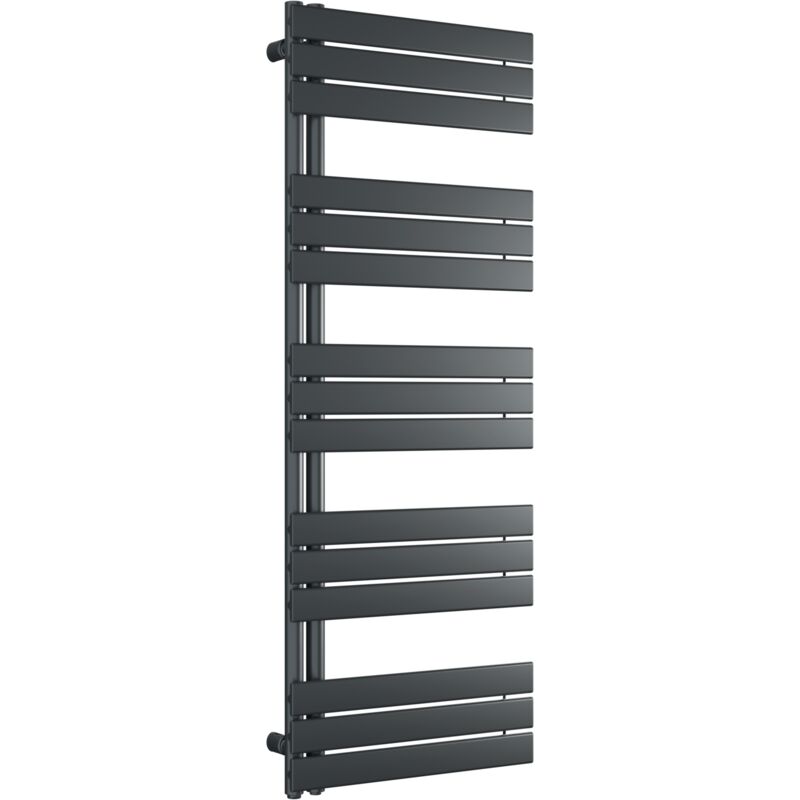 foto del prodotto termosifone d16g antracite larghezza selezionabile1600x600mm, con set di collegamento cromato