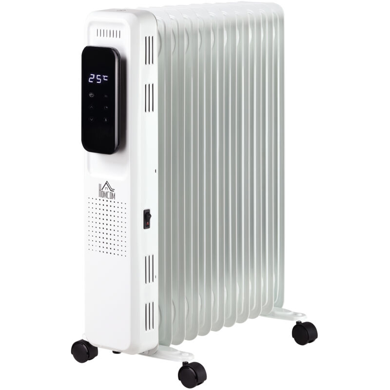 foto del prodotto termosifone elettrico a olio 11 elementi 3 livelli di riscaldamento timer homcom