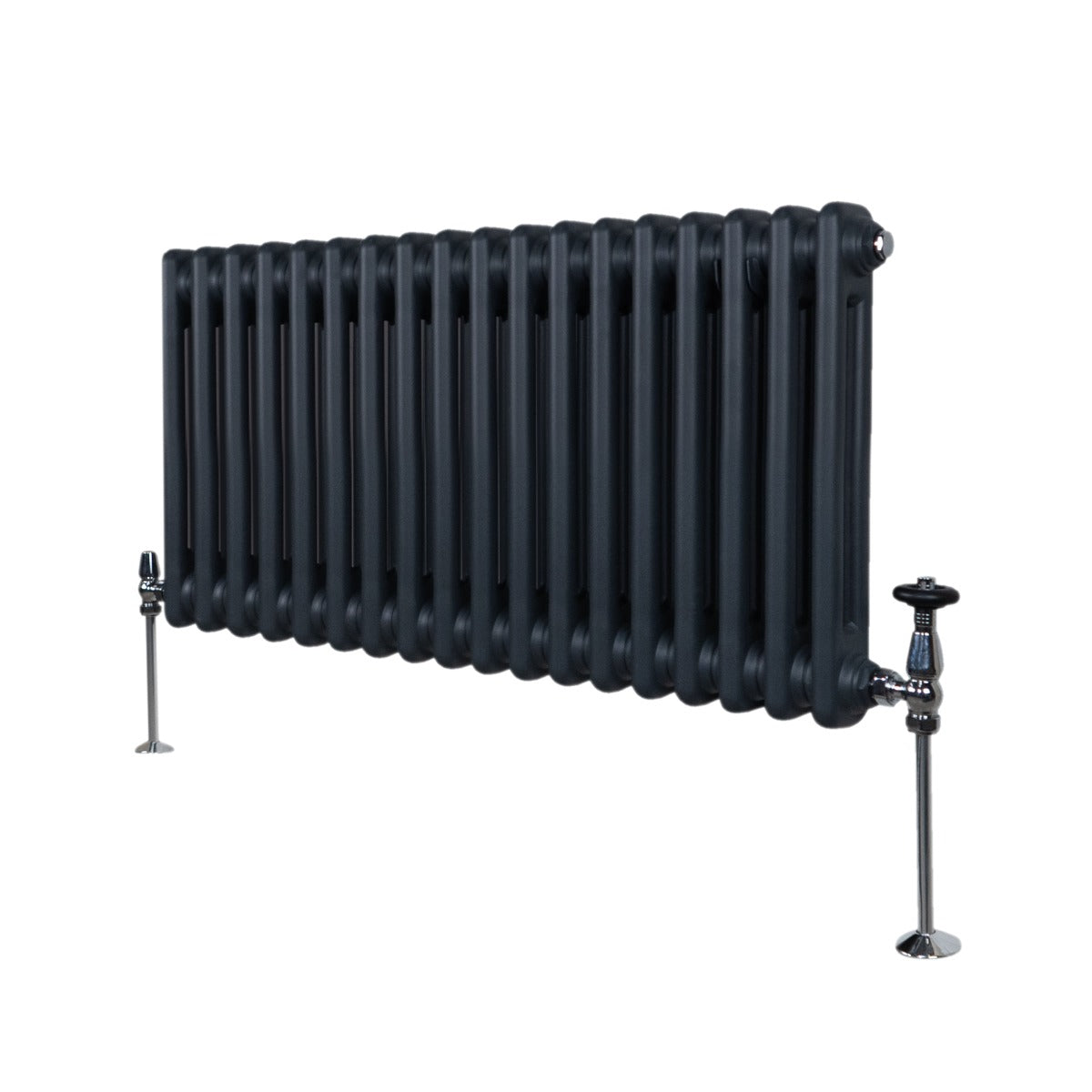 foto del prodotto termosifone radiatore a 2 colonne per riscaldamento centralizzato orizzontale grigio antracite 30x83cm
