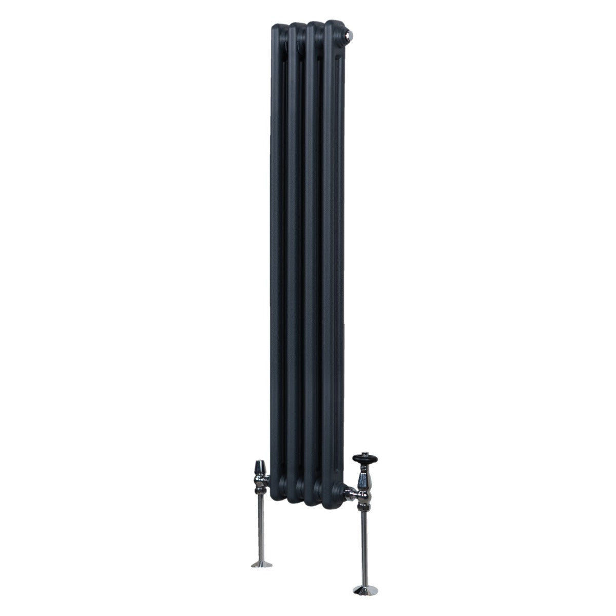foto del prodotto termosifone radiatore a 2 colonne per riscaldamento centralizzato verticale grigio antracite 150x20cm