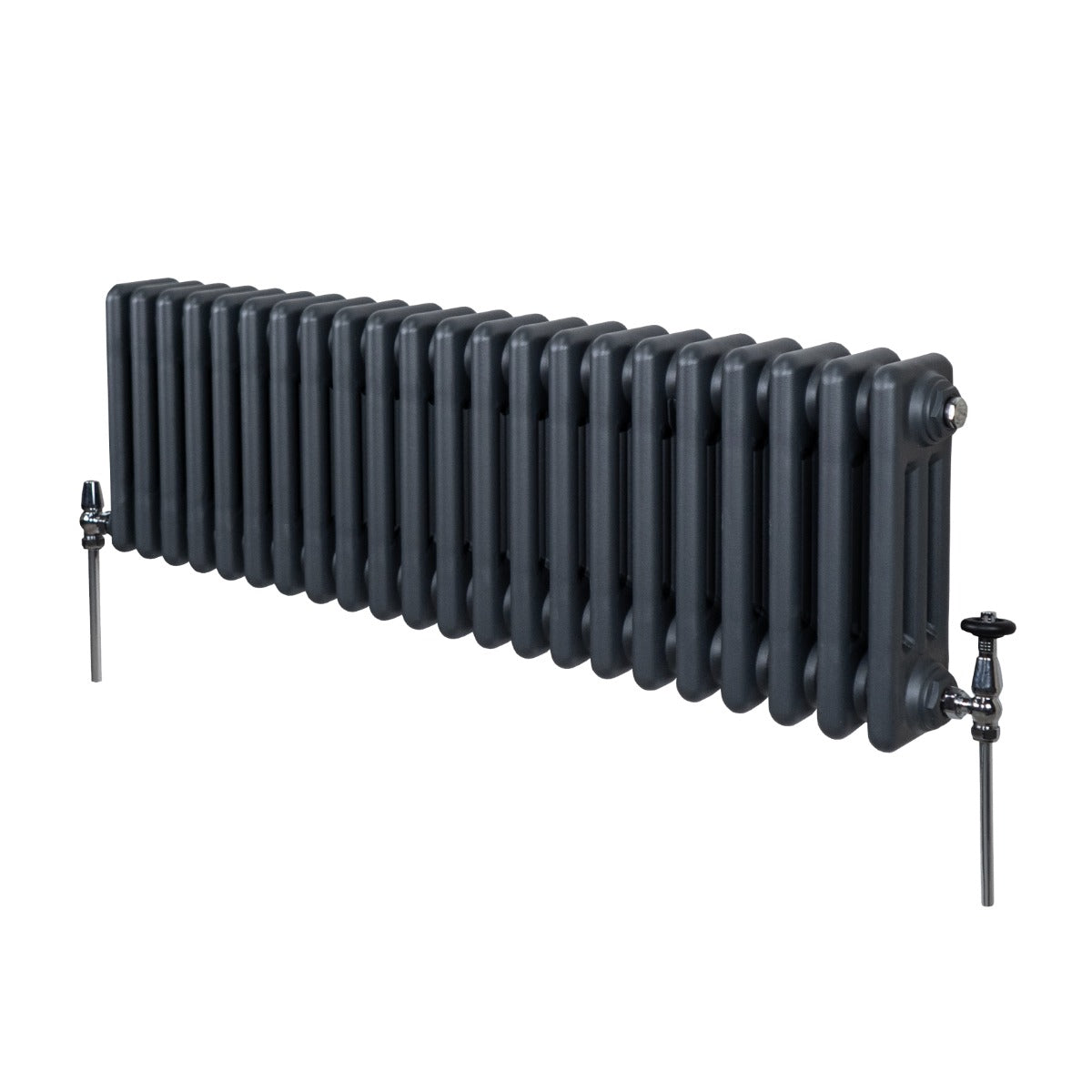 foto del prodotto termosifone radiatore a 3 colonne per riscaldamento centralizzato grigio antracite 300 x 1012mm