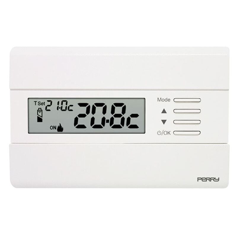 foto del prodotto termostato a parete perry bianco con display 1tpte011b