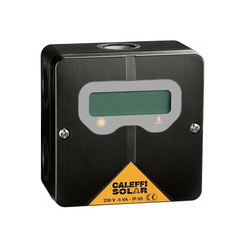foto del prodotto termostato con display visualizzazione temperatura bollitore caleffi 265001 nero