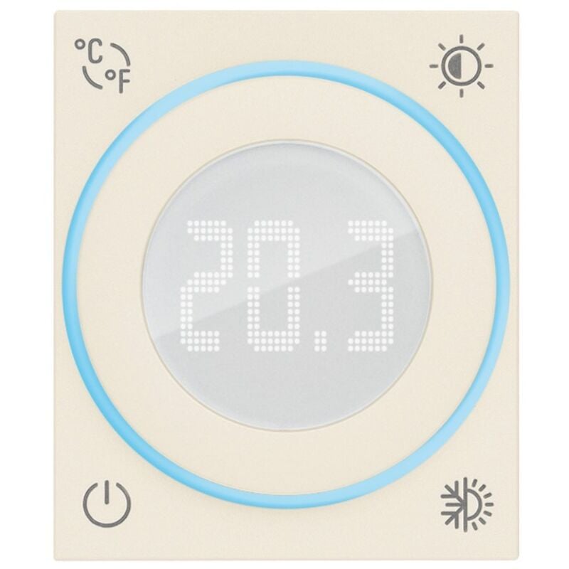 foto del prodotto termostato con rotella iot 2 moduli vimar linea canapa 30810.c