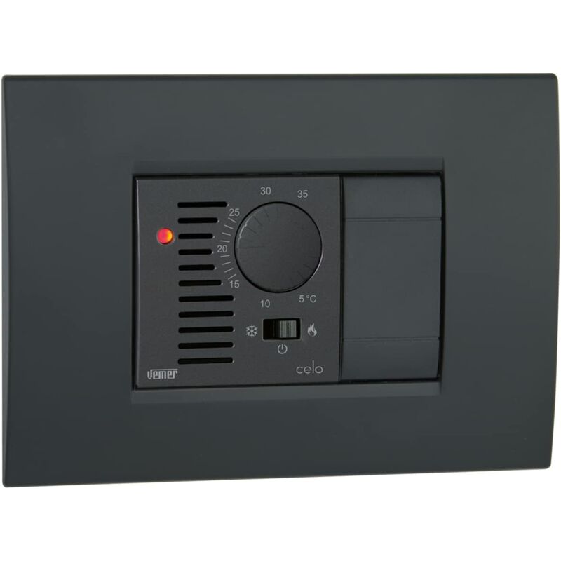 foto del prodotto termostato da incasso 2 moduli con manopola per caldaia alimentazione 230v vemer ve789400 celo