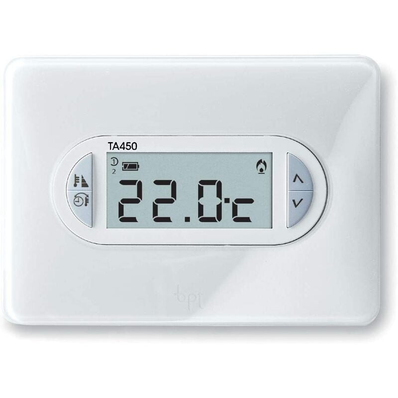 foto del prodotto termostato digitale a parete bianco bpt ta 450