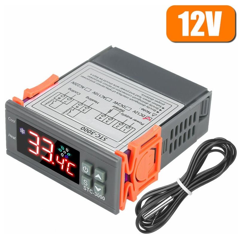 foto del prodotto termostato e programmatore di temperatura acquario incubatoio refrigeratore per frutti di mare termostato elettronico digitale microcomputer