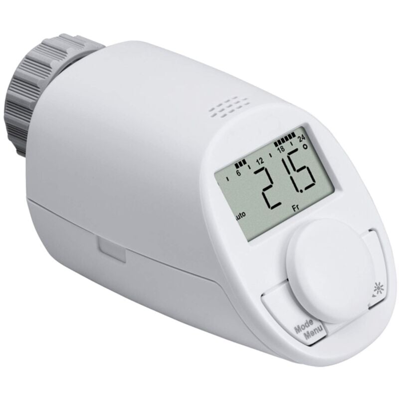 foto del prodotto termostato elettronico per termosifone modello n con funzione boost e riduttore compatto silenzioso, 102 x 55 x 60 mm eqiva