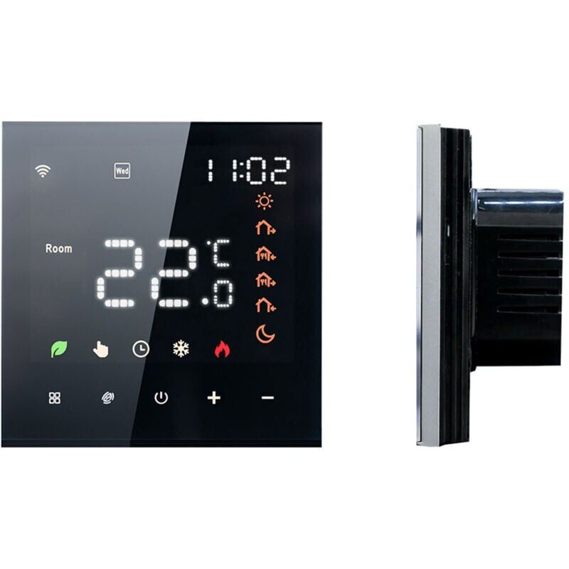 foto del prodotto termostato intelligente wifi , controllo vocale, termostato per riscaldamento a pavimento con touch screen lcd programmabile digitale 3a