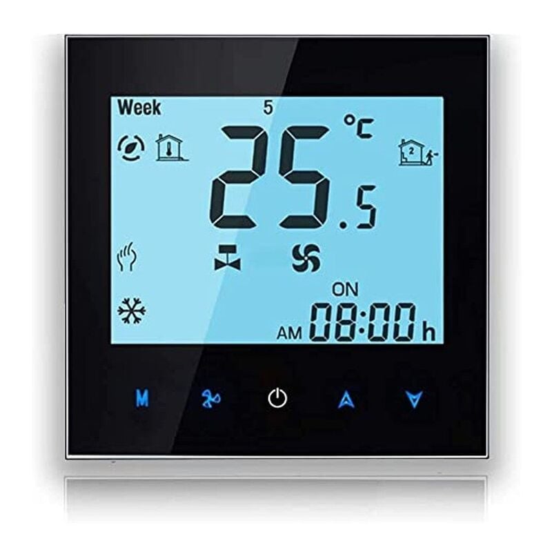 foto del prodotto termostato smart wifi beca bac 1000elw fan coil nero