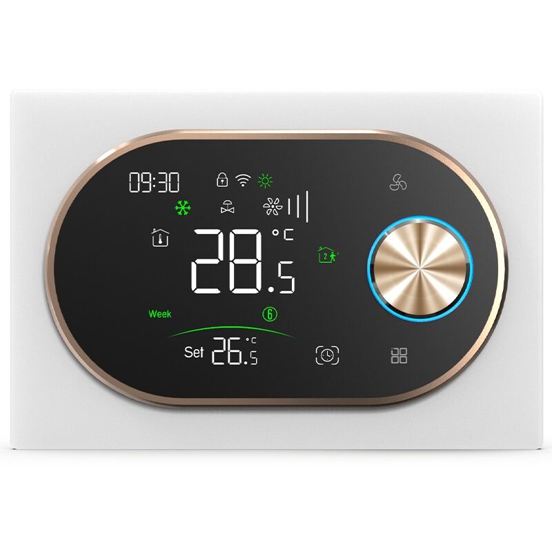 foto del prodotto termostato smart wifi beca bac 9000alw expert4house edition bianco e gold