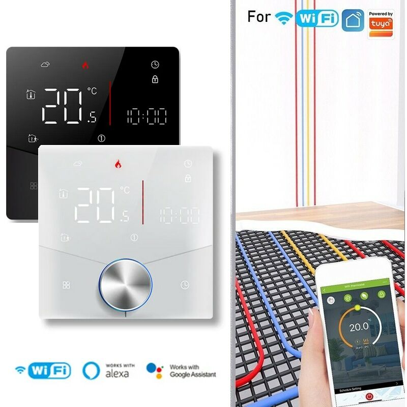 foto del prodotto termostato smart wifi beca bht-009gblw nero