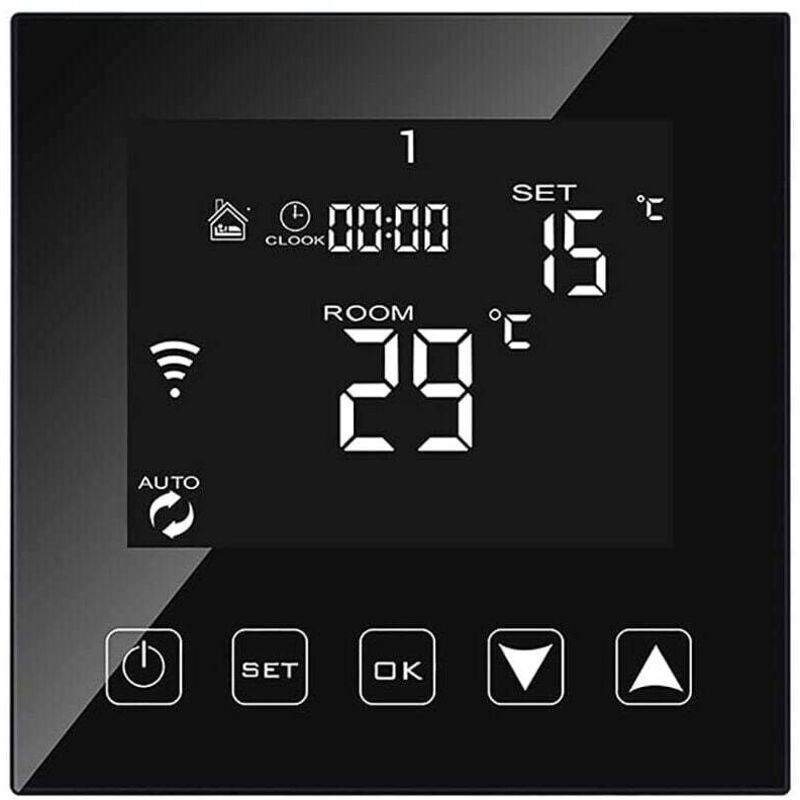 foto del prodotto termostato smart wifi connesso per caldaia riscaldamento a pavimento ad acqua 3a cablato alexa google home tuya smart life app compatibile,