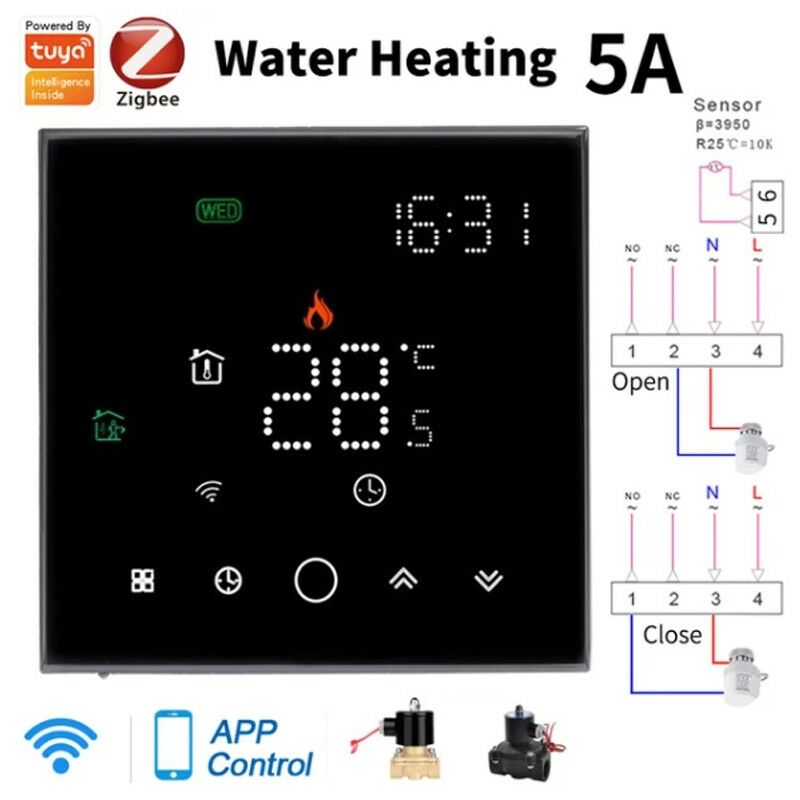 foto del prodotto termostato smart zigbee beca bht-003galzb nero