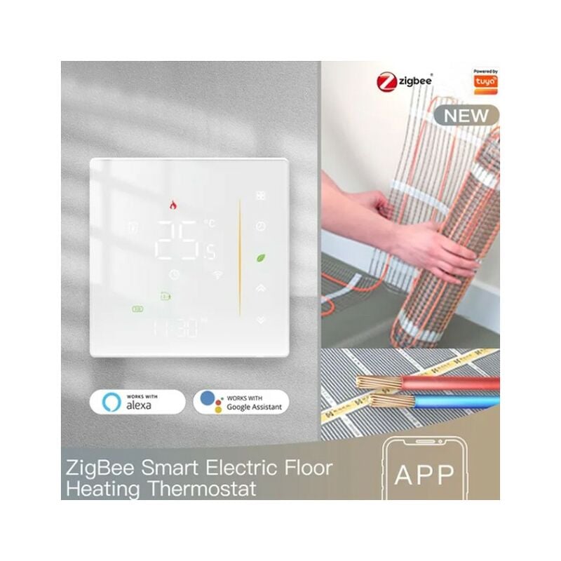 foto del prodotto termostato smart zigbee beca bht 006gbzb bianco