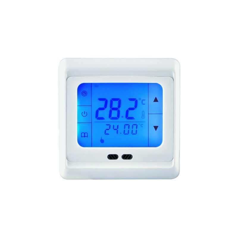 foto del prodotto termostato touch-screen ht07 blue per il riscaldamento elettrico a pavimento con tecnologia twin