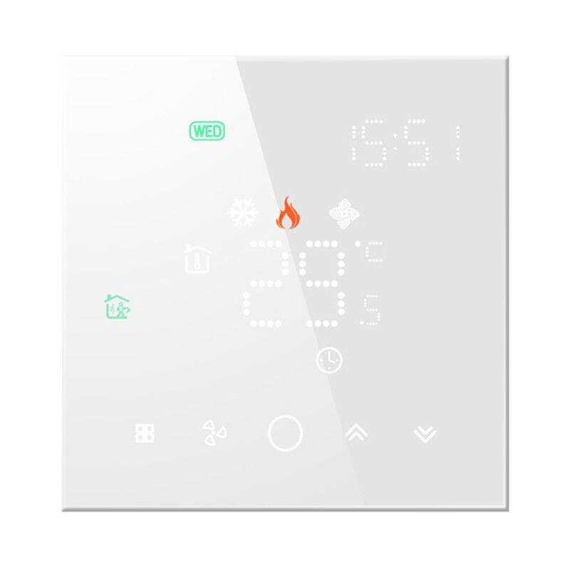 foto del prodotto termostato wifi beca bht 003gclw bianco