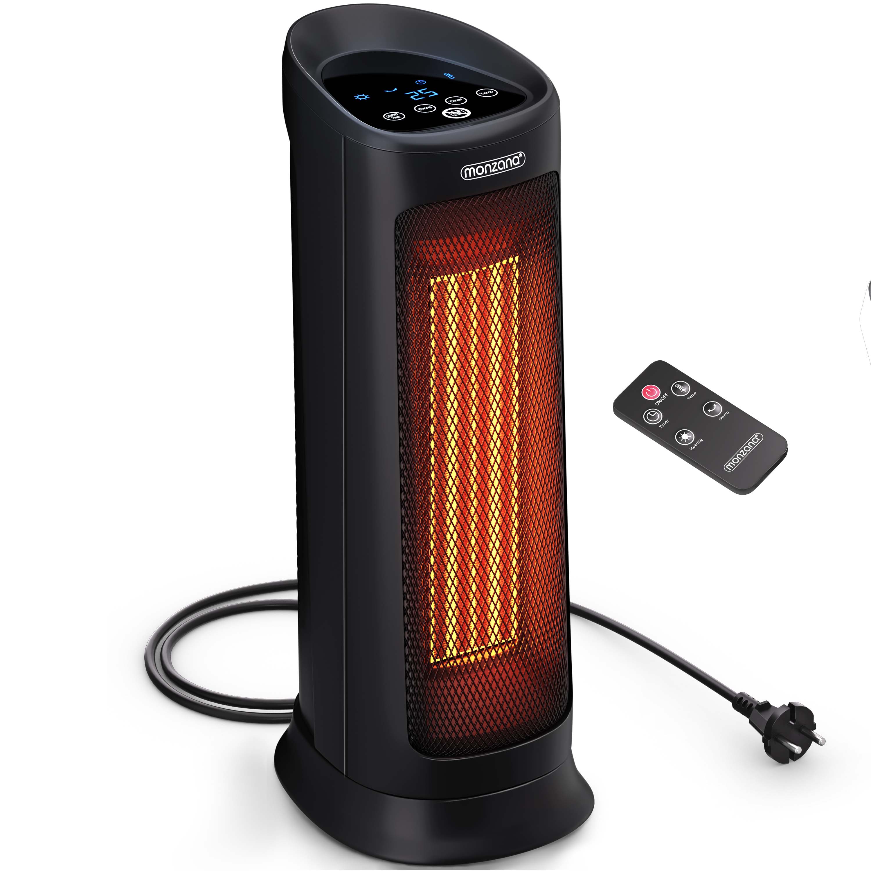 foto del prodotto termoventilatore ceramico mzkh2200 nero incl telecomando
