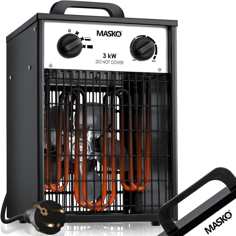 foto del prodotto termoventilatore elettrico termoventilatore da costruzione con termostato integrato termoventilatore con 3 livelli di riscaldamento termoventilatore