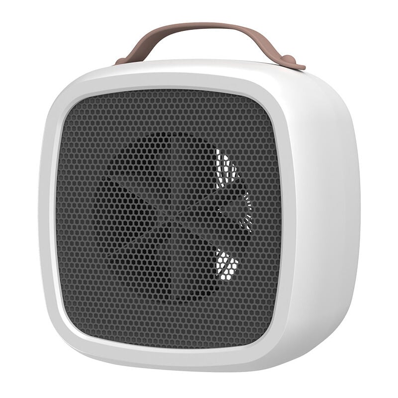 foto del prodotto termoventilatore, piccola stufa elettrica portatile, termoventilatore da bagno bianco 