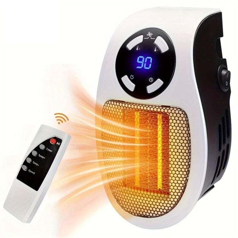foto del prodotto termoventilatore, termoventilatore portatile economico con termostato e timer, per ufficio, camera da letto, soggiorno