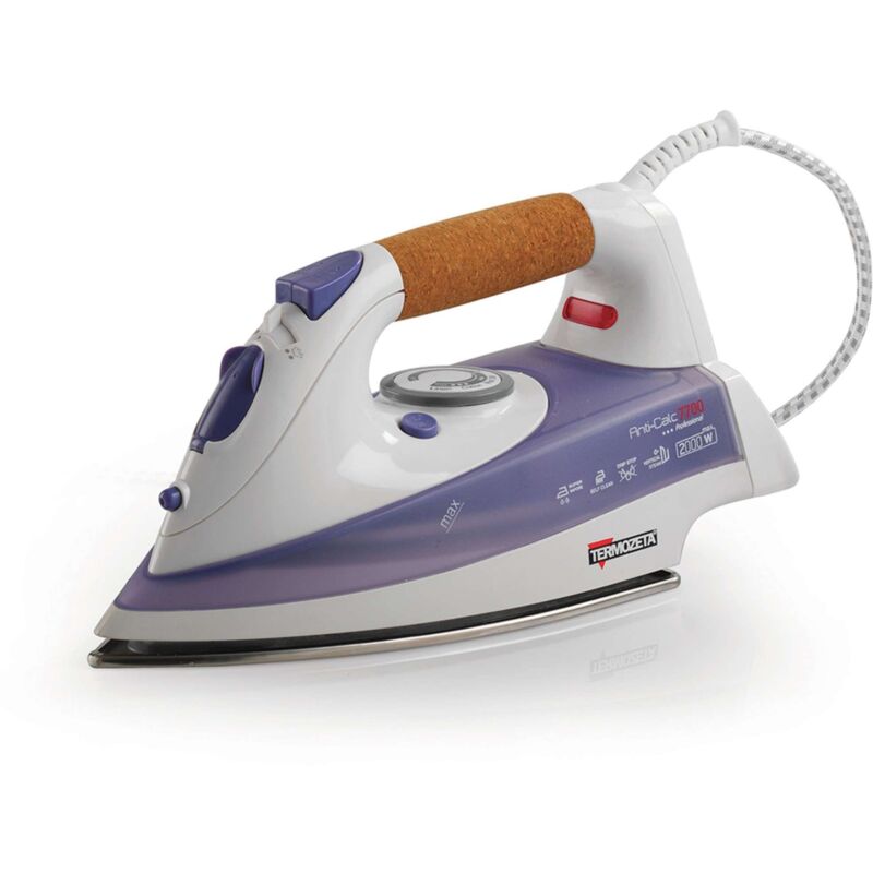 foto del prodotto termozeta anti calc 7700b ferro da stiro a secco e a vapore acciaio inossidabile 2000 w blu bianco