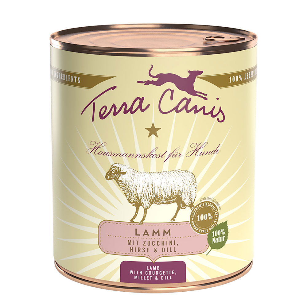 foto del prodotto terra canis 12 x 800 g umido cane - agnello con zucchine, miglio e aneto