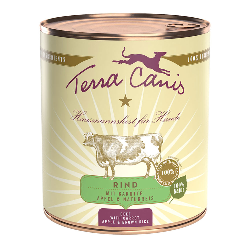 foto del prodotto terra canis 6 x 800 g manzo con carota, mela e riso integrale