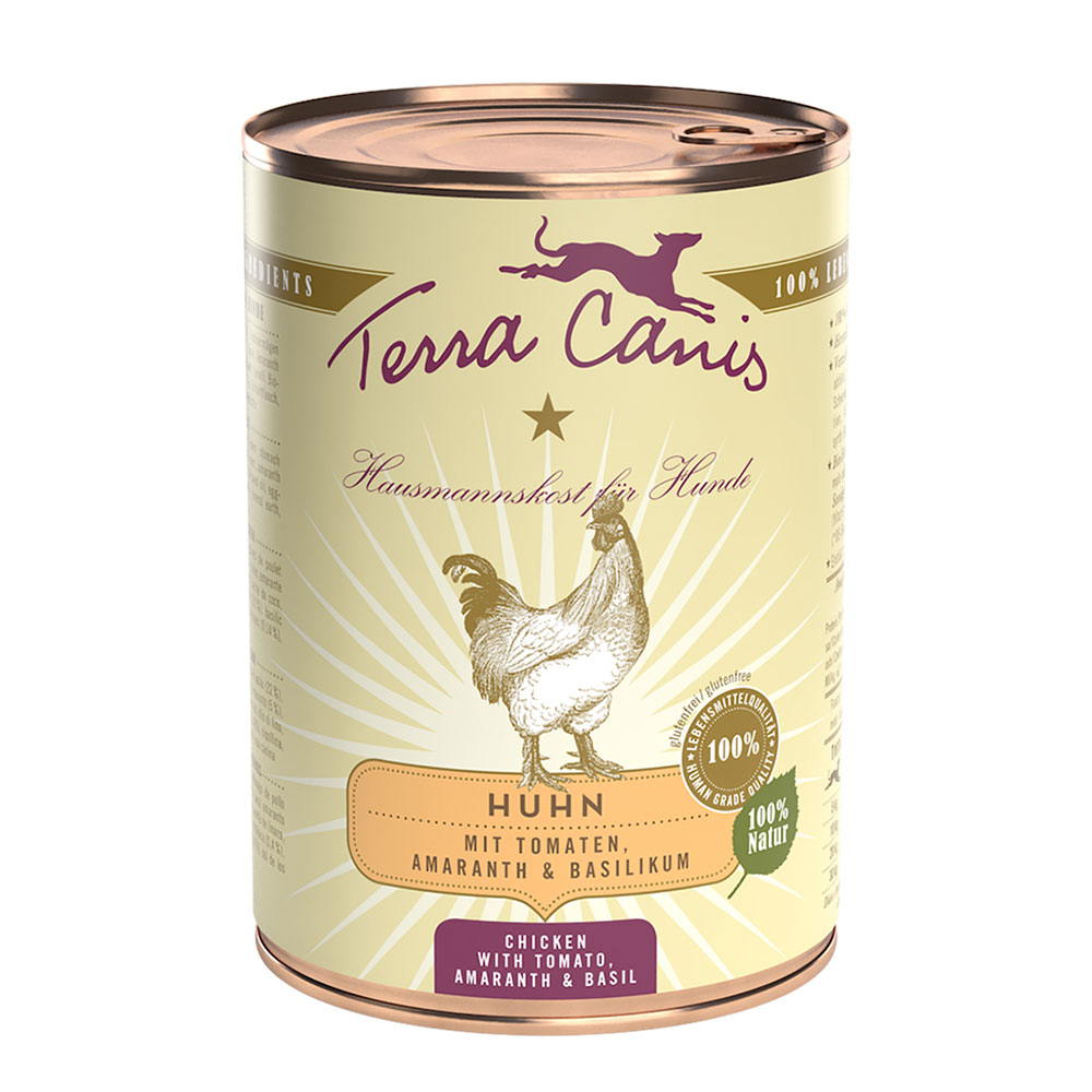 foto del prodotto terra canis classic 6 x 400 g alimento umido per cane pollo con pomodoro, amaranto e basilico