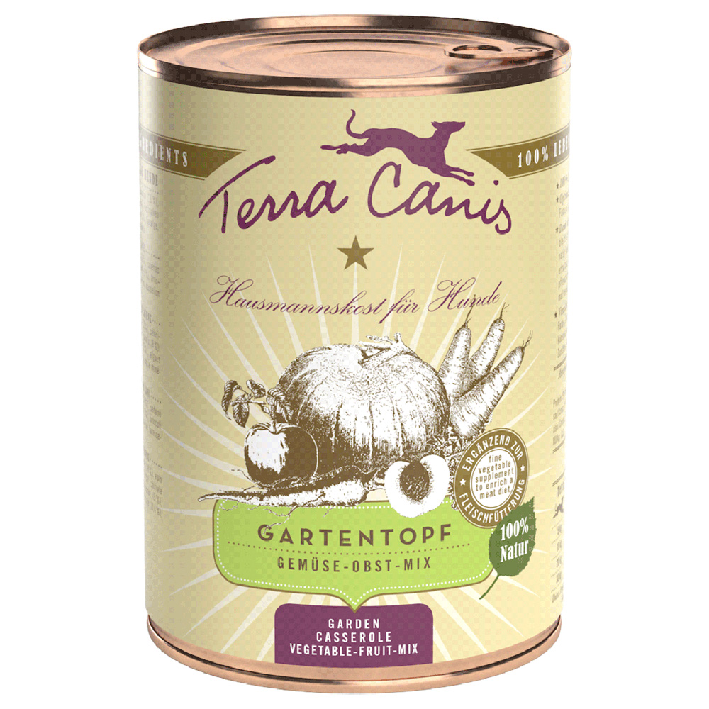 foto del prodotto terra canis giardiniera mix di frutta e verdure per cani 6 x 400 g