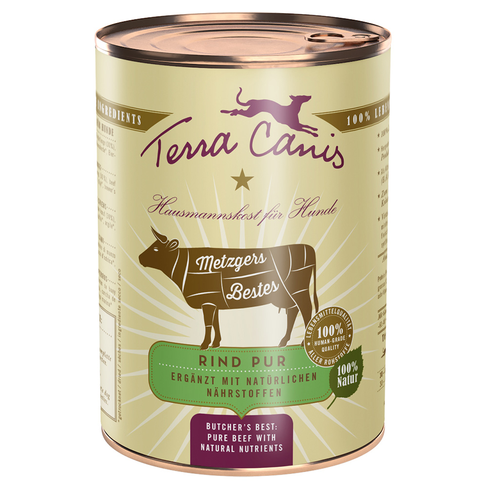 foto del prodotto terra canis il meglio della macelleria 6 x 400 g alimento umido per cane manzo puro