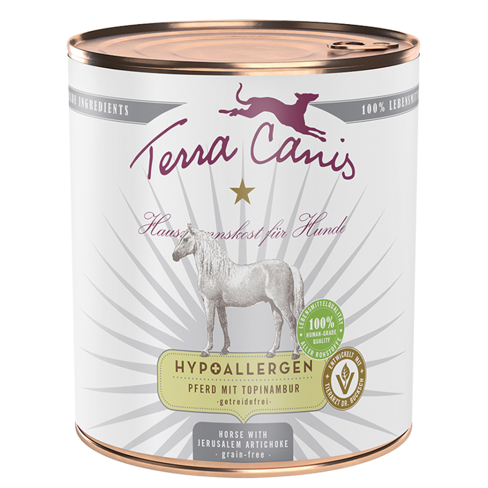foto del prodotto terra canis ipoallergenico 6 x 800 g alimento umido per cani cavallo con topinambur