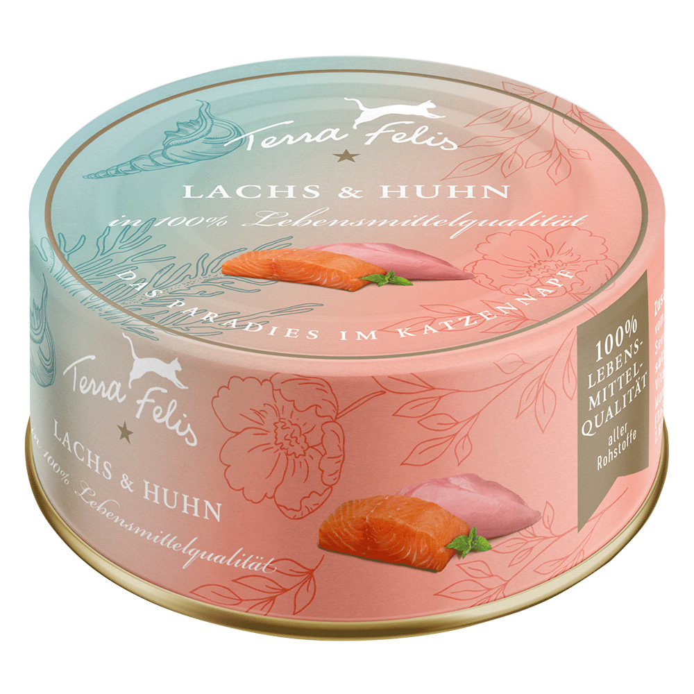 foto del prodotto terra felis complete 12 x 80 g umido per gatti salmone e pollo