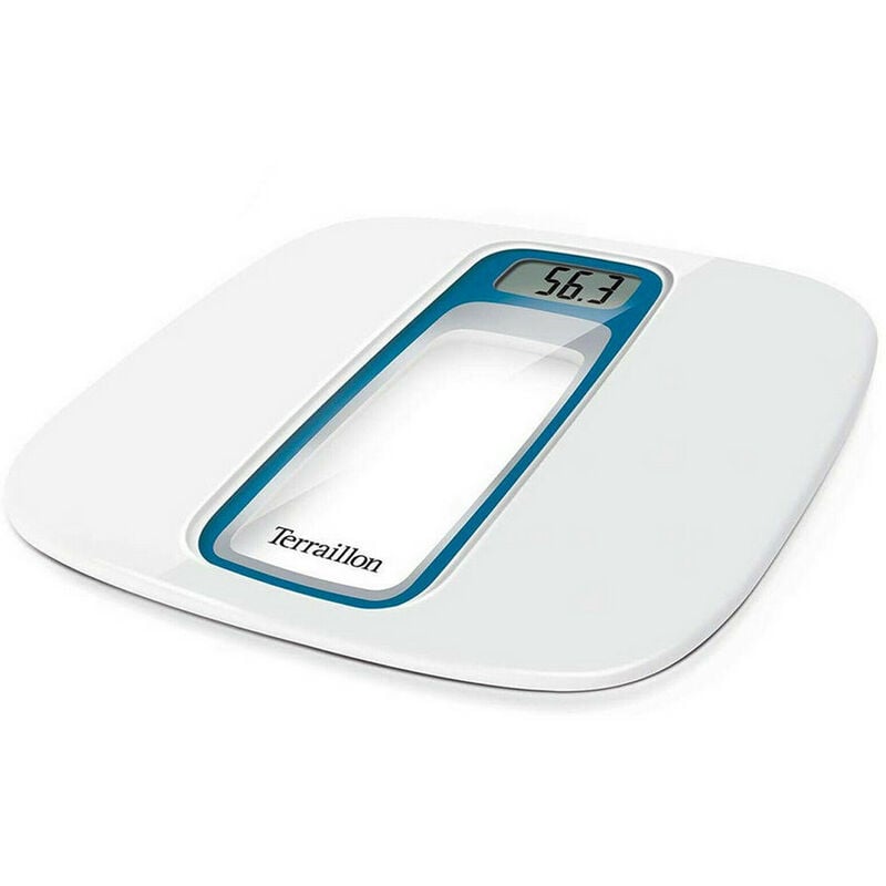 foto del prodotto terraillon - bilancia da bagno elettronica 160kg / 100g bianco / blu - 14470