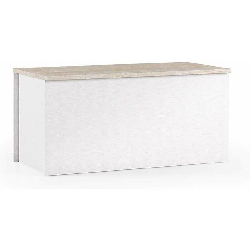 foto del prodotto terraneo baule contenitore bianco rovere 90x45x45 cm design elegante e funzionale