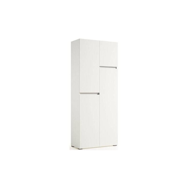 foto del prodotto terraneo mobile multiuso con 4 ante maniglia a gola portascope interno bianco