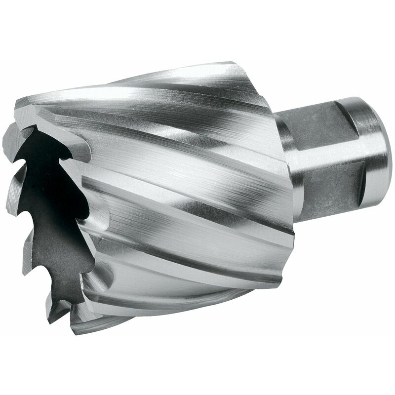 foto del prodotto terrax 108220tx - broca hueca hss, v stago weldon, profundidad de corte 30 mm, di metro 22 mm, largo 63 mm