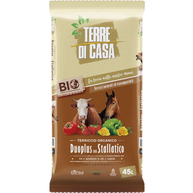 foto del prodotto terriccio organico con stallatico sacco da 45 lt per orti e giardini vigorplant