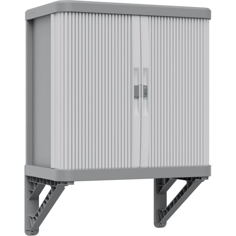 foto del prodotto terry rolling space wall cab, armadio da muro con due antine scorrevoli, 2 ripiani interni modulabili, da interno e esterno, in plastica, 59x36x59