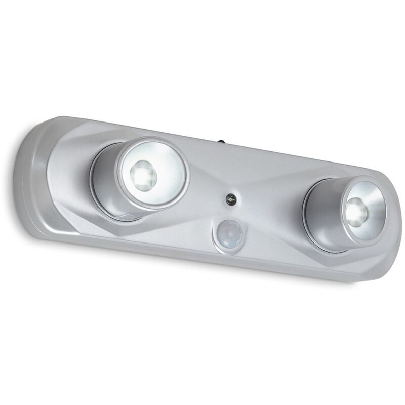 foto del prodotto terya led luce notturna, sensore di movimento, alimentazione a batteria, portata 3 m, color argento, 18,6 x 5,1 x 5,5 cm briloner