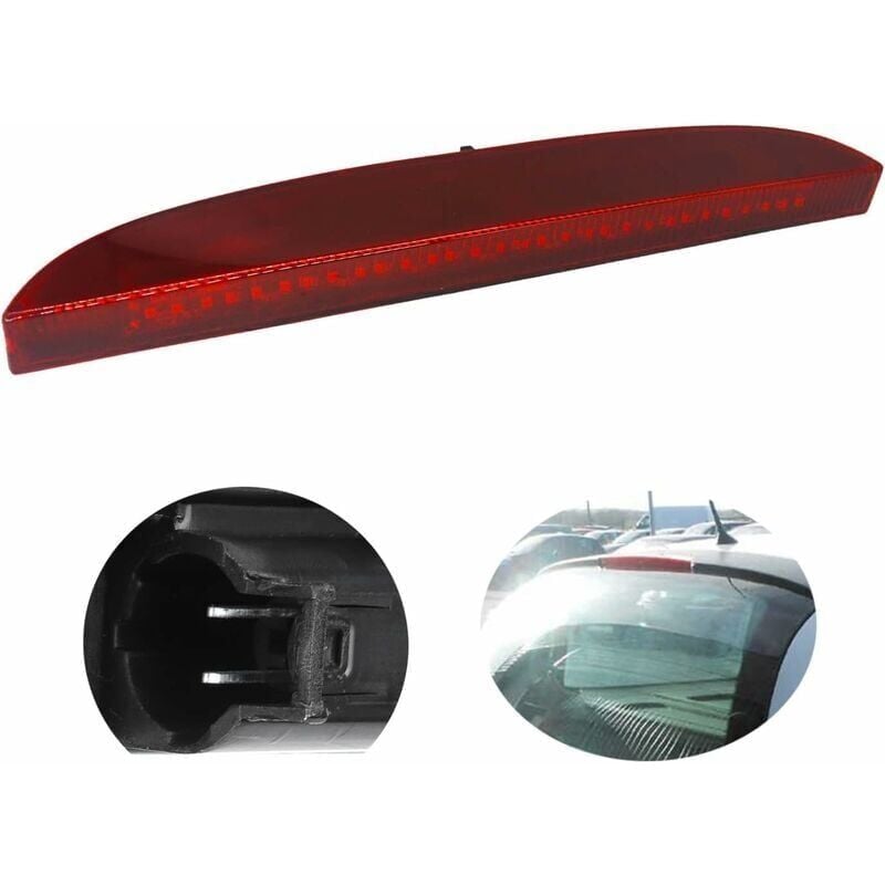 foto del prodotto terza luce di stop per clio 2, terza luce di stop posteriore alta renault clio ii 1998 2006 7700410753 rossa ,
