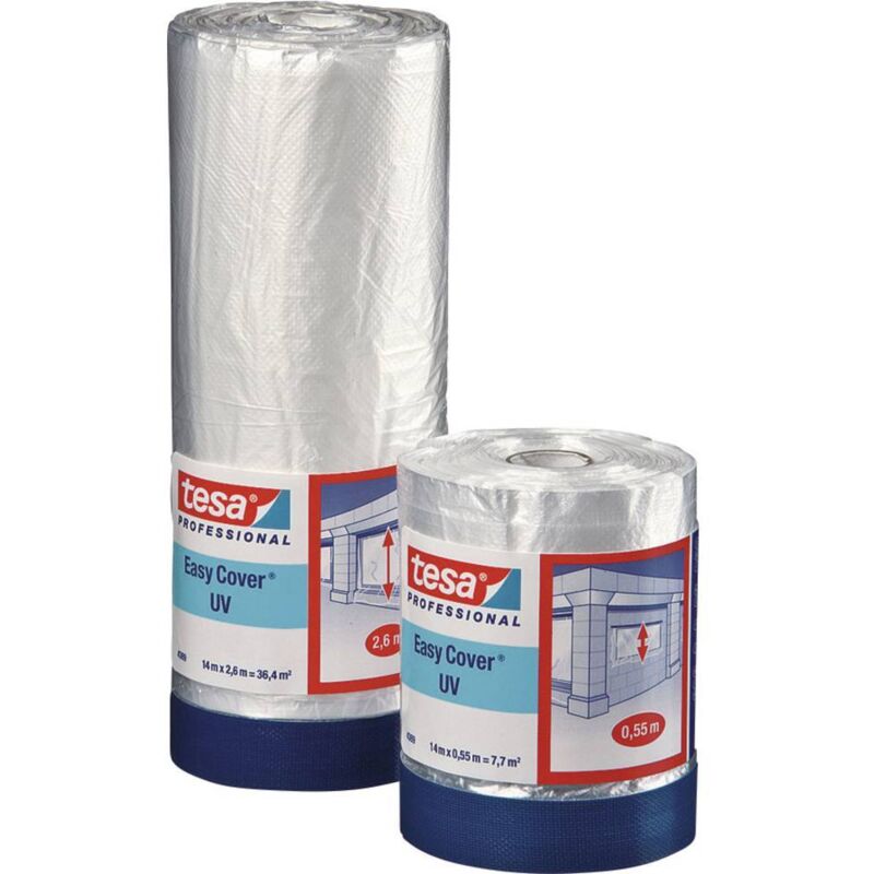 foto del prodotto tesa 04369 00012 01 pellicola di protezione per superfici easy cover 4369 trasparente l x l 14 m x 55 cm 1 pz.