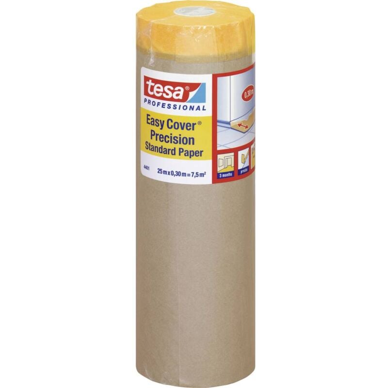 foto del prodotto tesa 04401 00000 00 nastro di mascheratura in carta easy cover arancione l x l 25 m x 30 cm 1 pz.