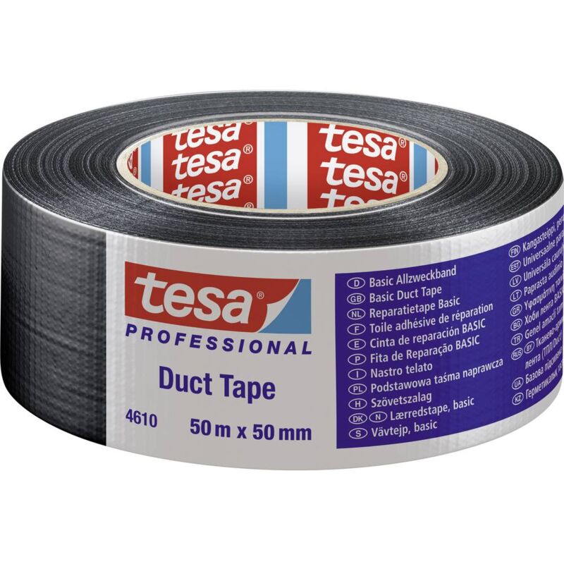 foto del prodotto tesa 04610 00004 00 nastro in tessuto professional nero l x l 50 m x 50 mm 1 pz.