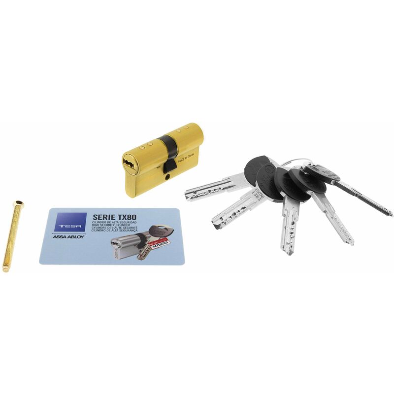 foto del prodotto tesa 3010287 tx85 80 cilindro di sicurezza latonado 