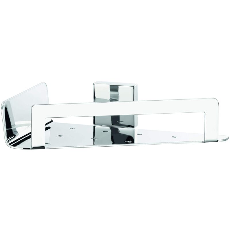 foto del prodotto tesa 40413 cestino angolare deluxxe, autoadesivo, design raffinato, metallo cromato lucido