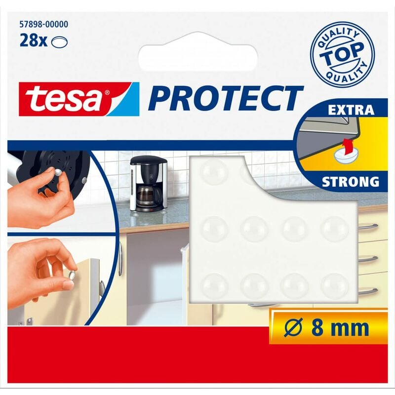foto del prodotto tesa 57898 00000 00 gotas antiruido diametro 8mm, 28 unidades transparente, standard